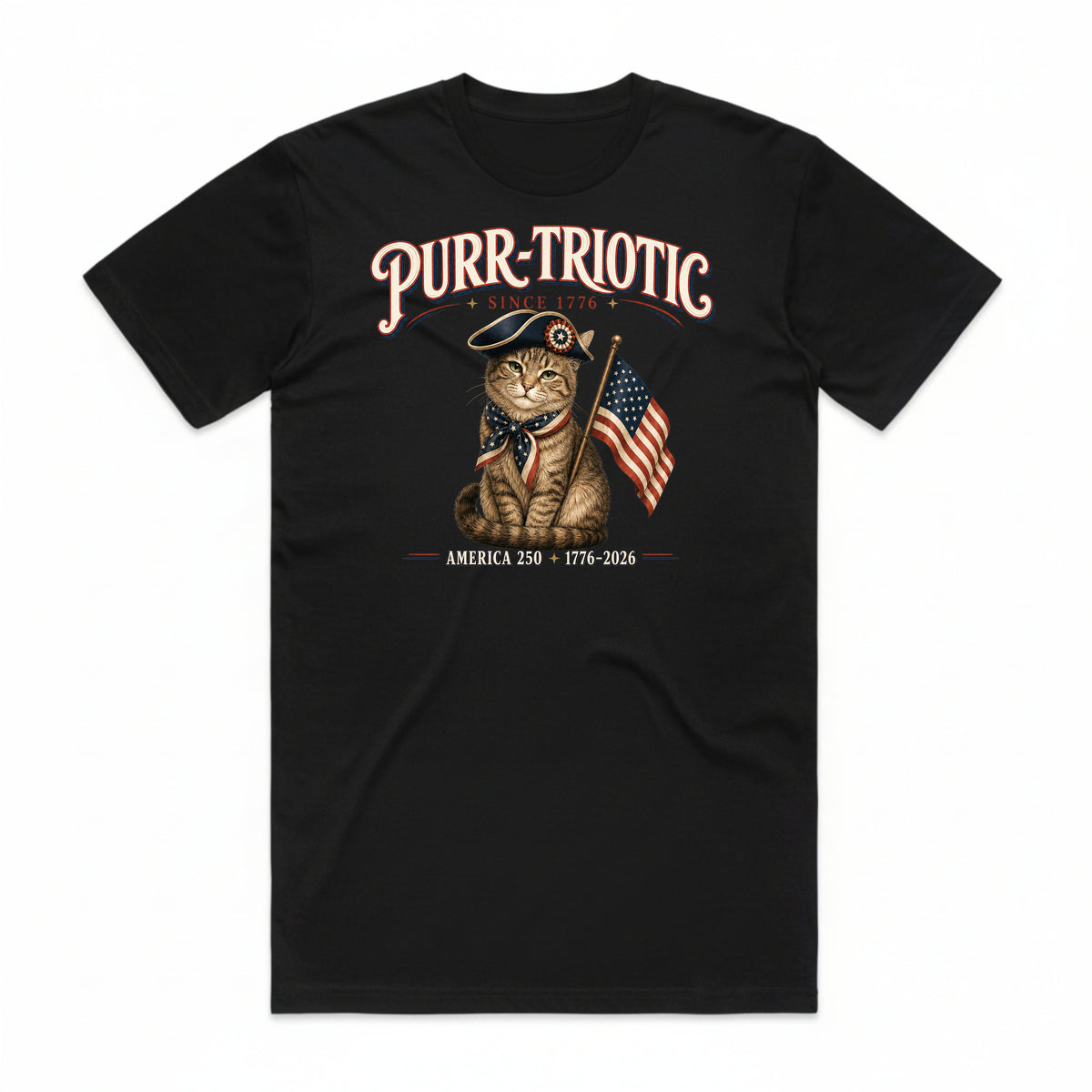 Purr-triotic Cat 1776 T-Shirt