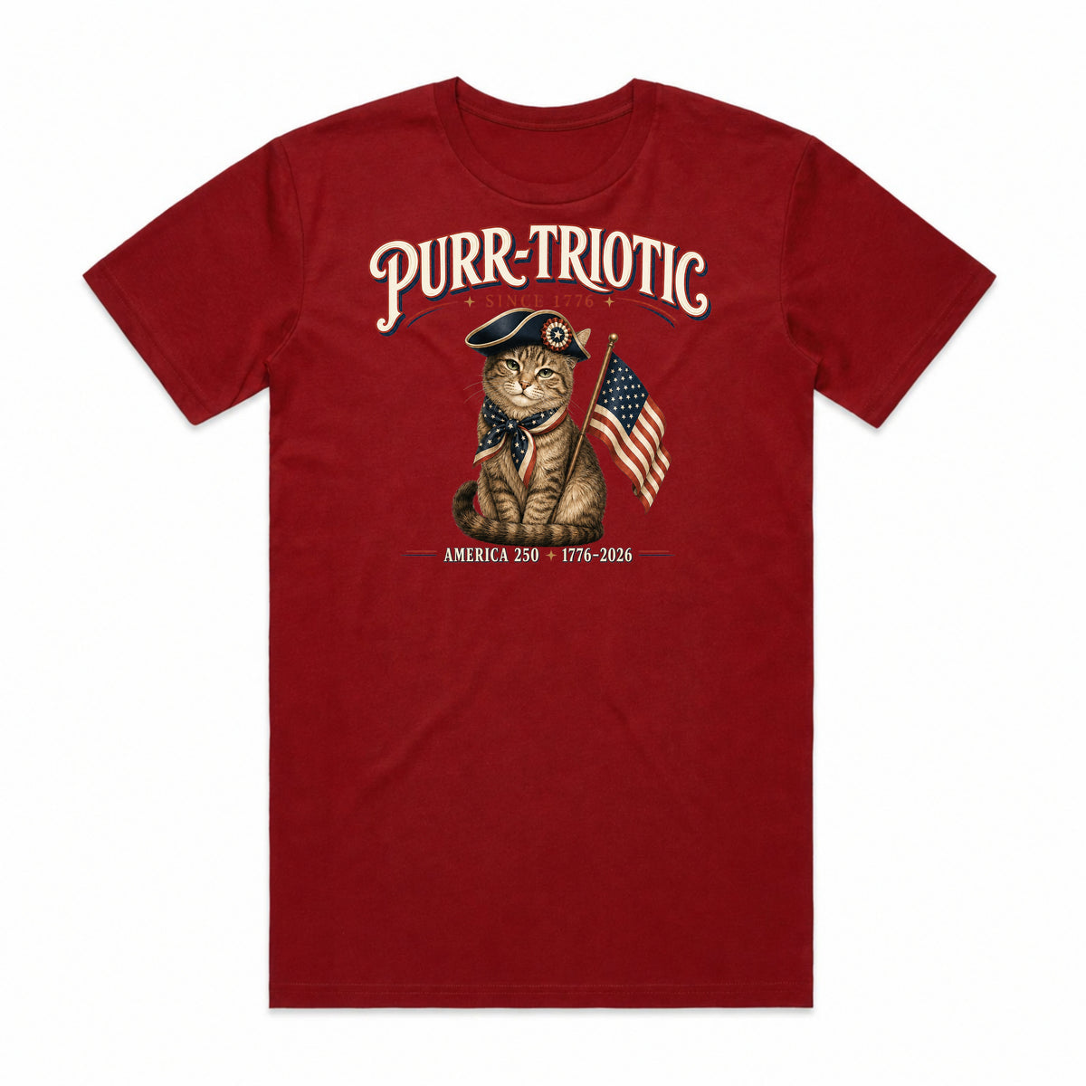 Purr-triotic Cat 1776 T-Shirt