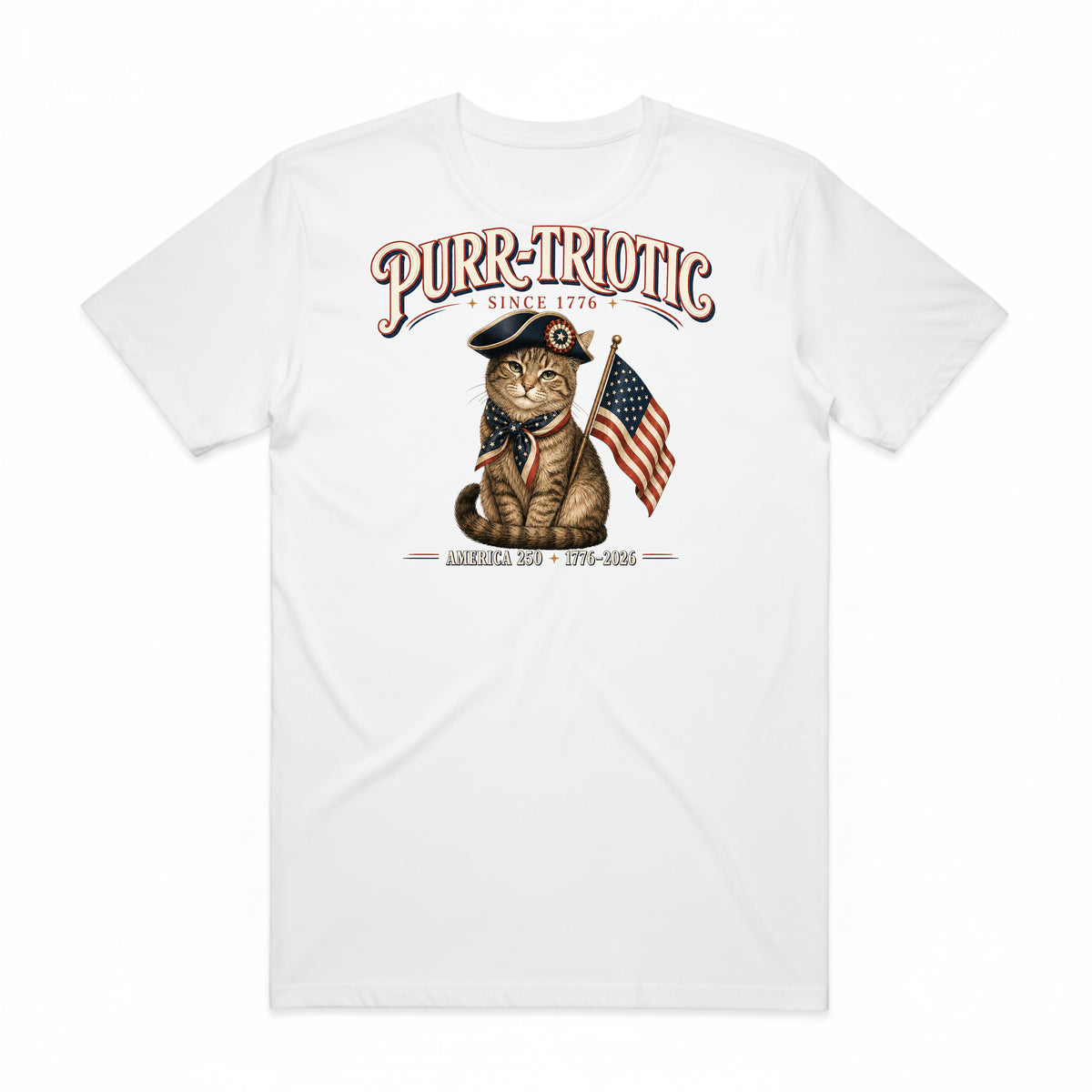 Purr-triotic Cat 1776 T-Shirt