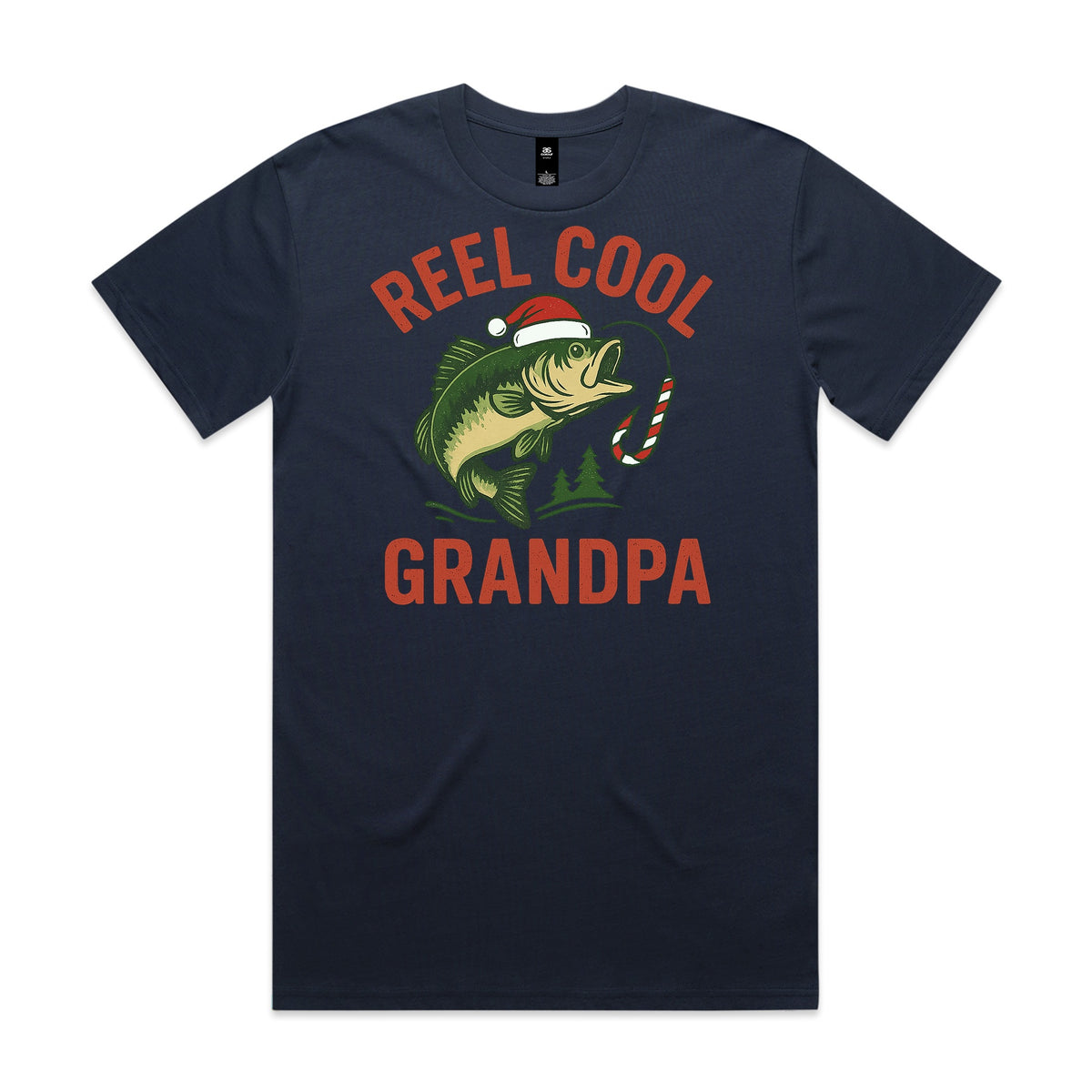 Reel Cool Grandpa Christmas Fishing T-Shirt