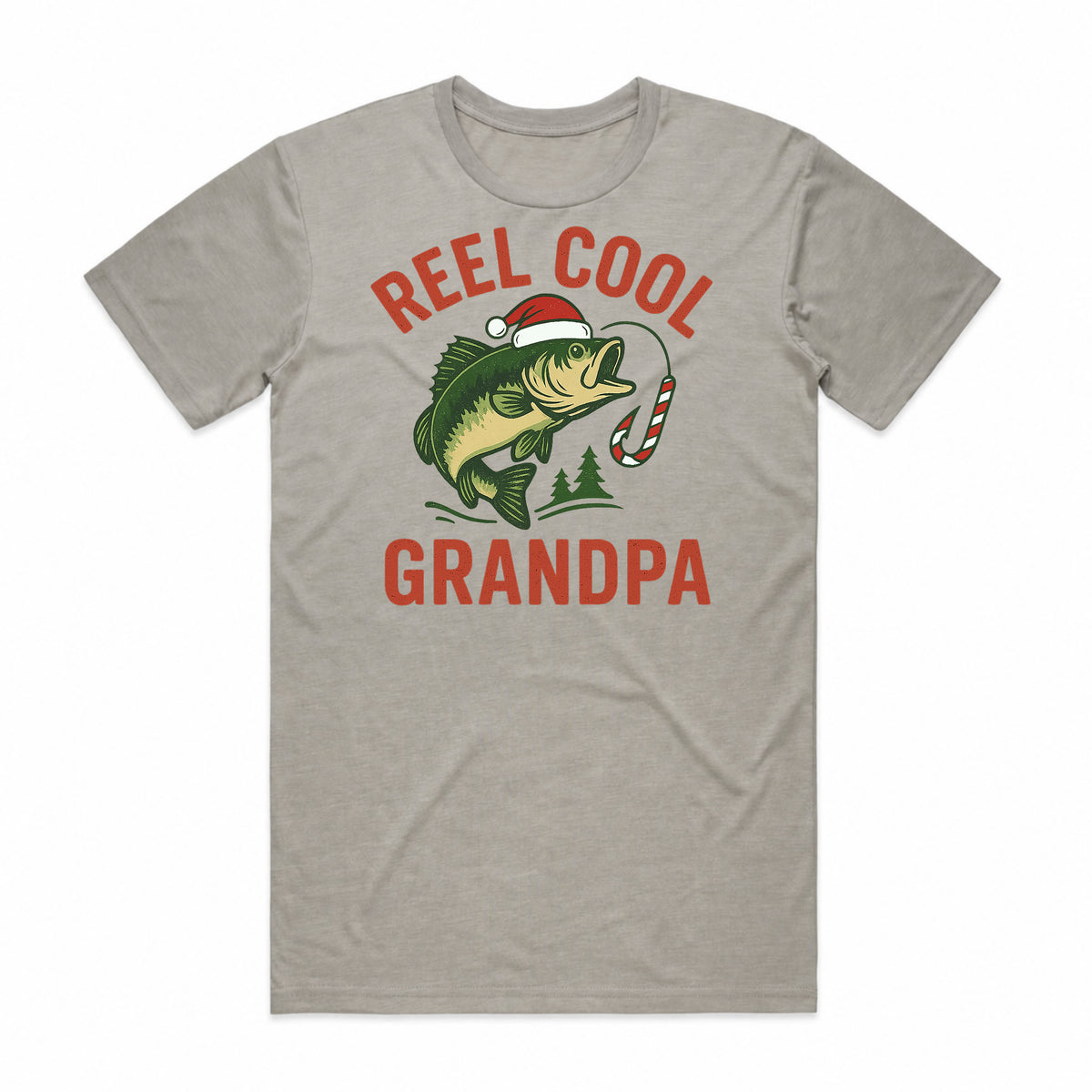 Reel Cool Grandpa Christmas Fishing T-Shirt