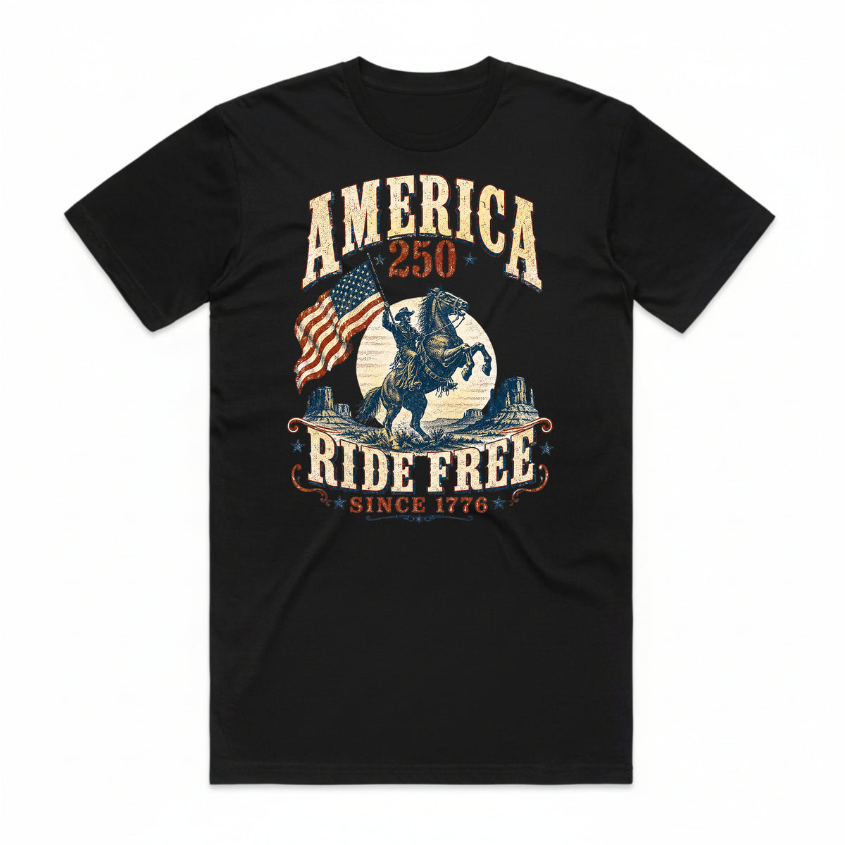 Ride Free Since 1776 Bronc T-Shirt