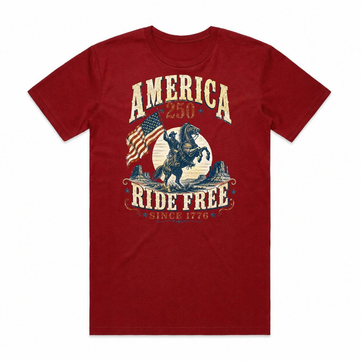 Ride Free Since 1776 Bronc T-Shirt
