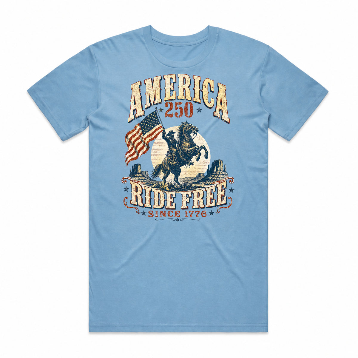 Ride Free Since 1776 Bronc T-Shirt