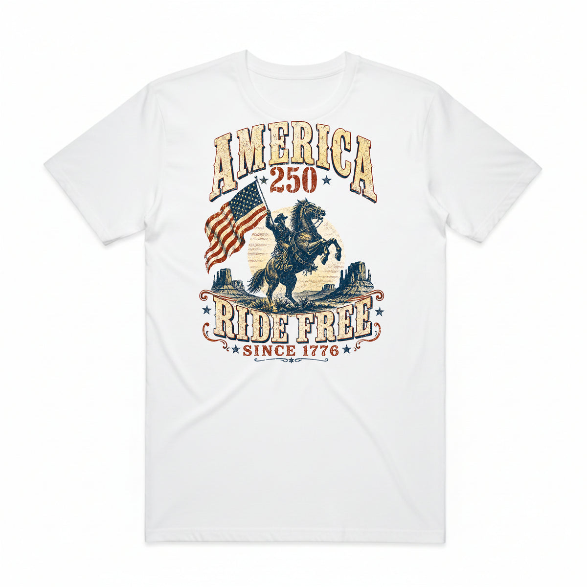 Ride Free Since 1776 Bronc T-Shirt