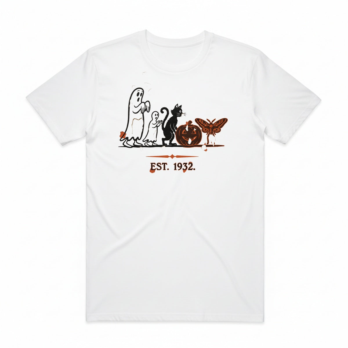 Rubber Hose Ghost Family T-Shirt - Casper White