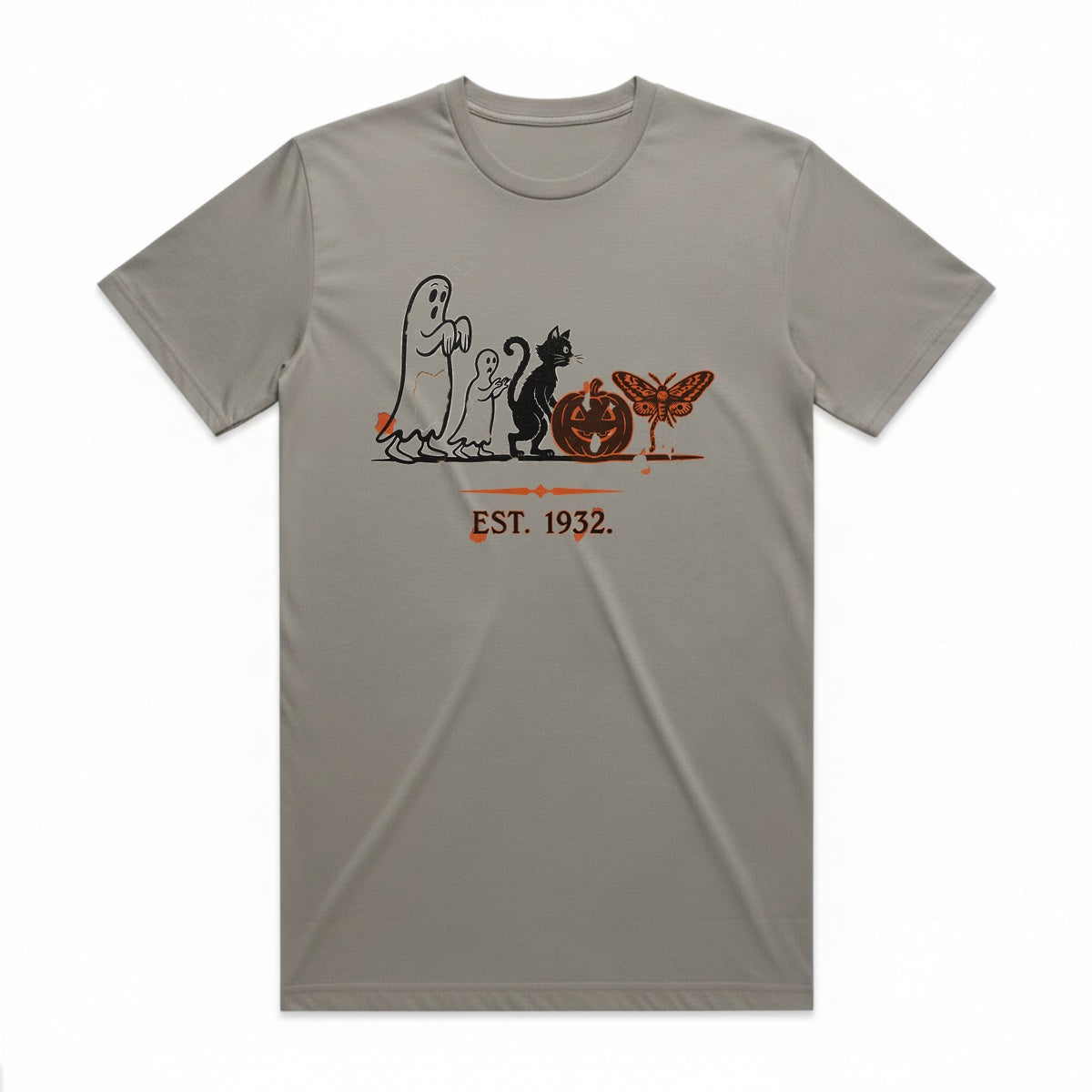 Rubber Hose Ghost Family T-Shirt - Phantom Gray
