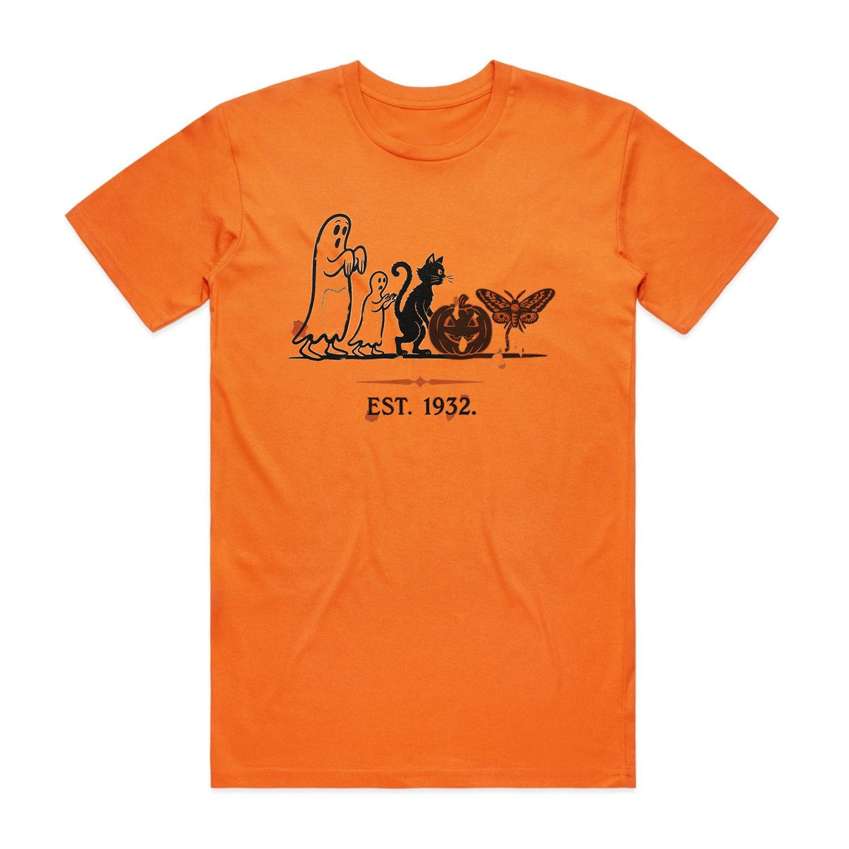 Rubber Hose Ghost Family T-Shirt - Pumpkin Patch