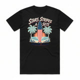 Stars Stripes & Sets Surfing T-Shirt