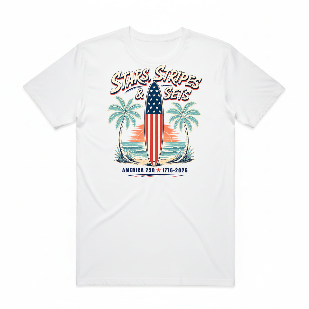 Stars Stripes & Sets Surfing T-Shirt