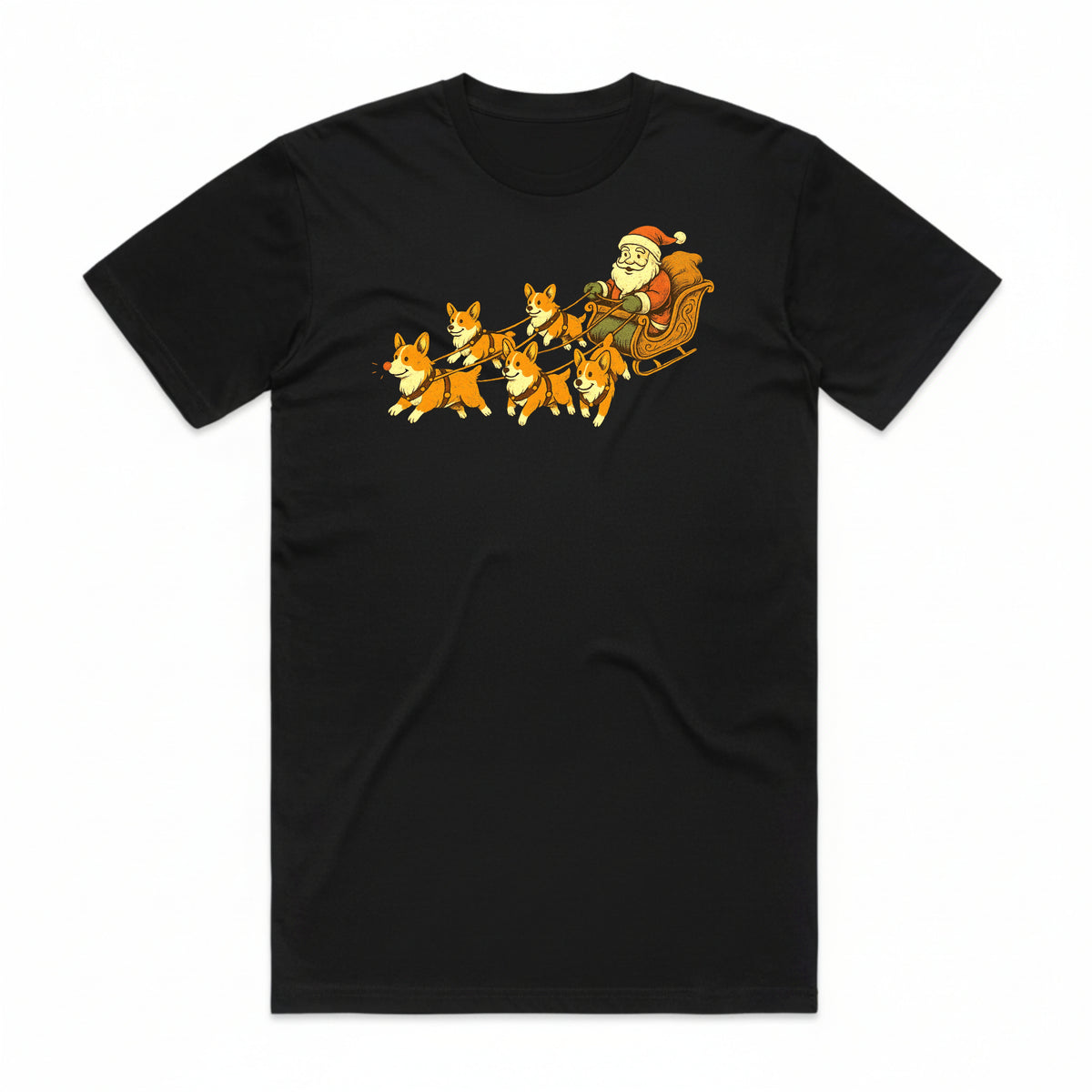 The Corgi Sleigh Ride T-Shirt