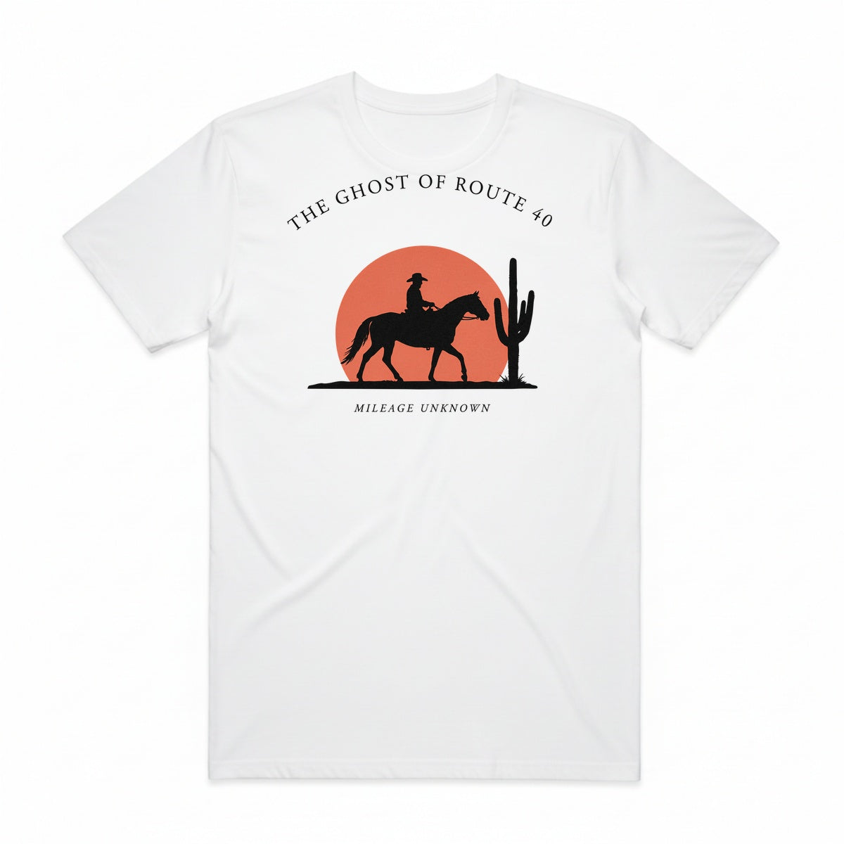 The Ghost Of Route 40 T-Shirt - Casper White