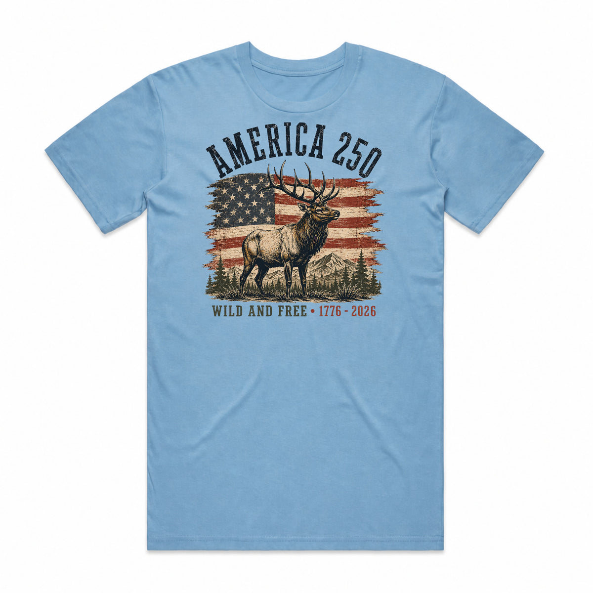 Wild and Free America Elk T-Shirt