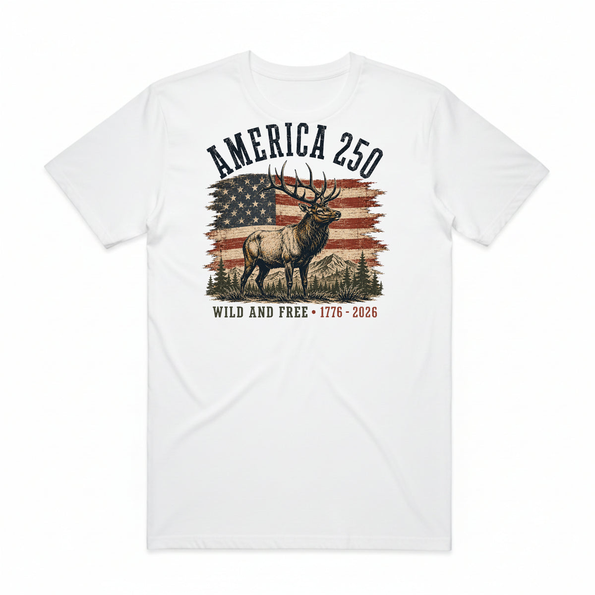 Wild and Free America Elk T-Shirt