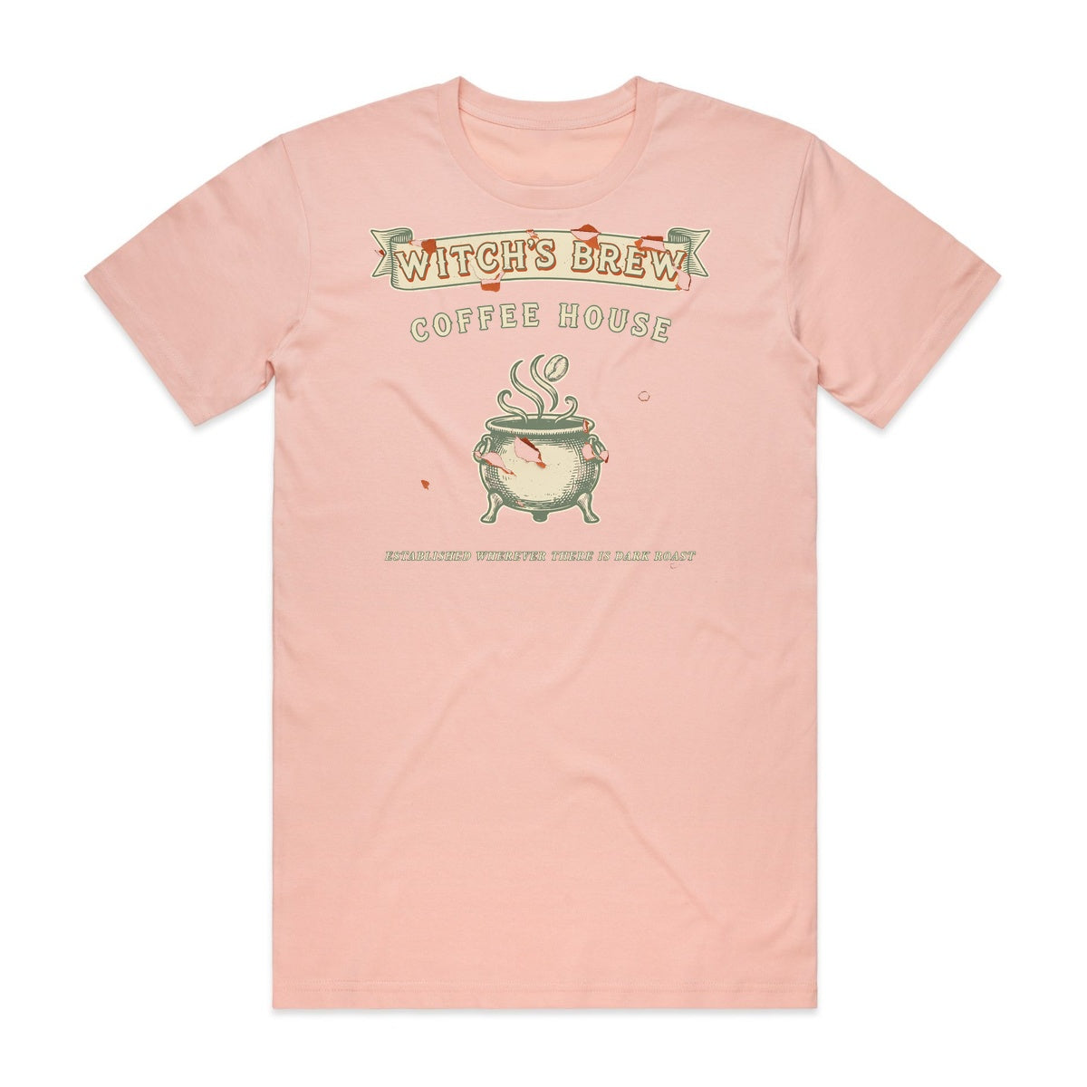 Witch's Brew Coffee House T-Shirt - Boo-tiful Blush