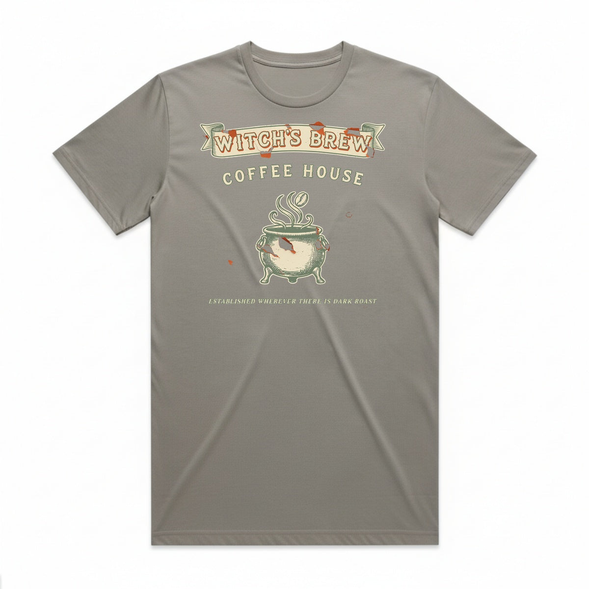Witch's Brew Coffee House T-Shirt - Phantom Gray