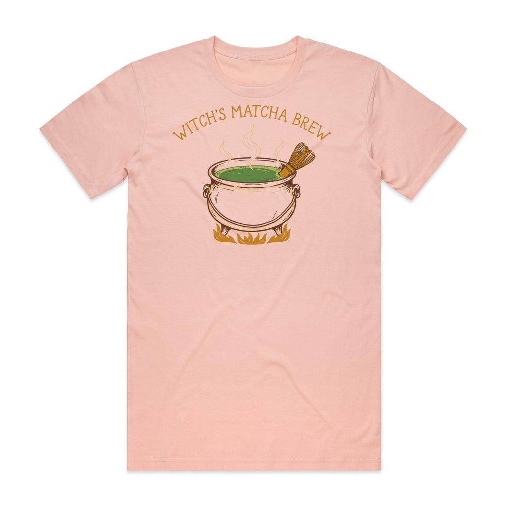 Witch's Matcha Brew T-Shirt - Boo-tiful Blush