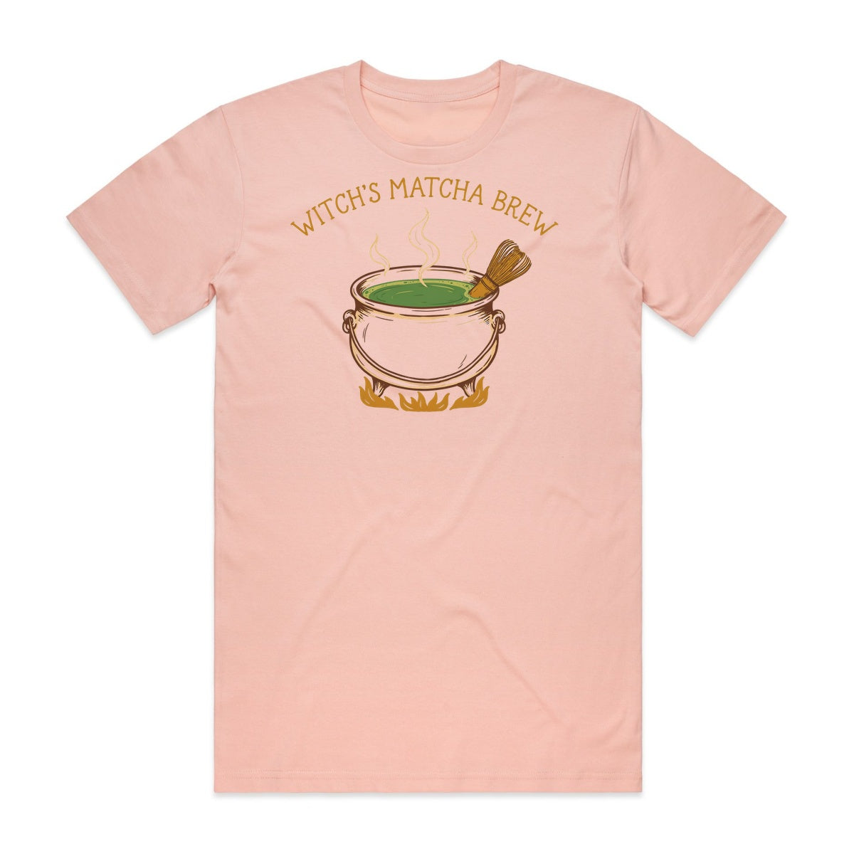 Witch's Matcha Brew T-Shirt - Boo-tiful Blush