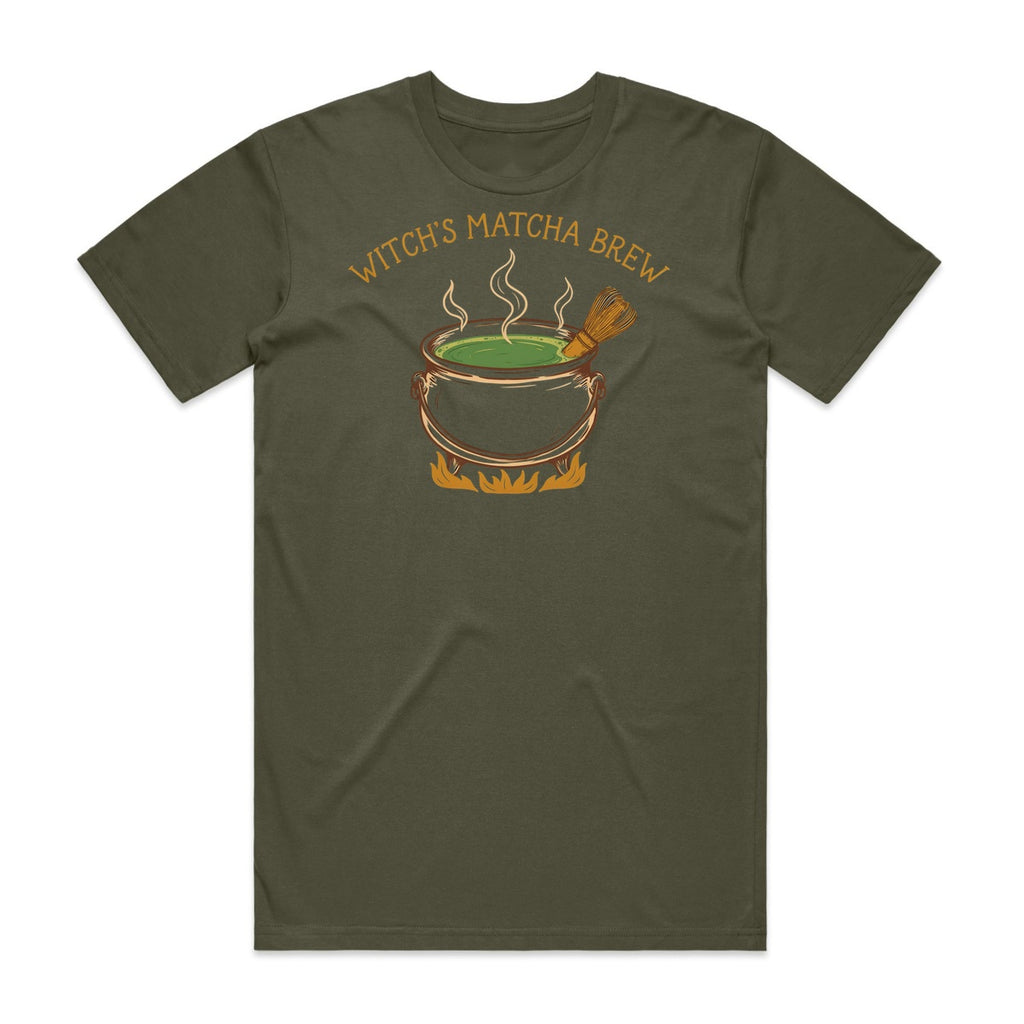 Witch's Matcha Brew T-Shirt - Goblin Green