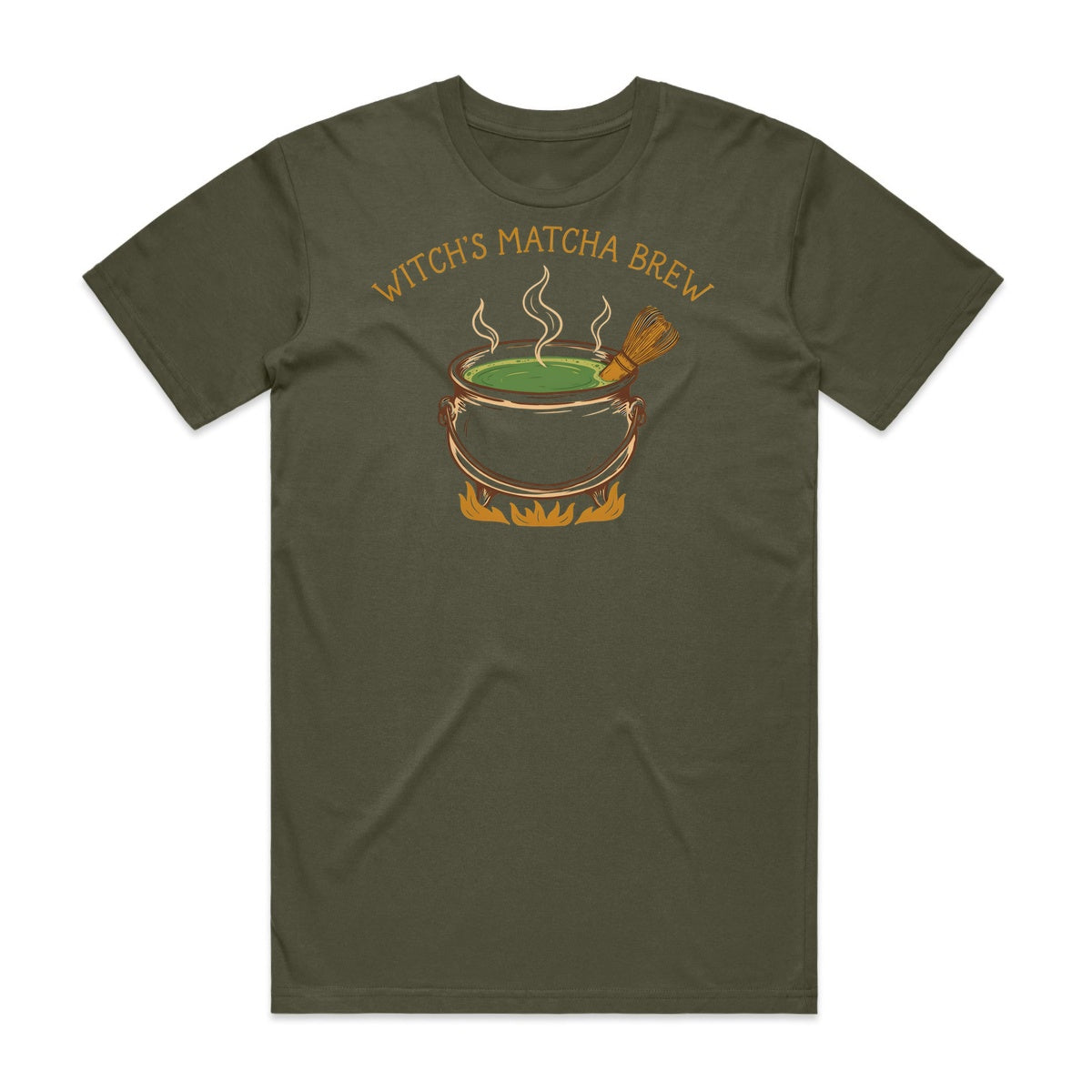 Witch's Matcha Brew T-Shirt - Goblin Green