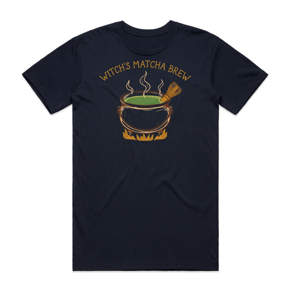 Witch's Matcha Brew T-Shirt - Midnight Haunt