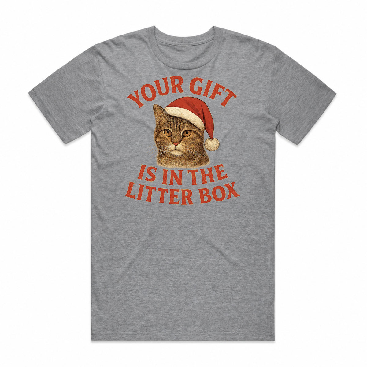 Your Gift is in the Litter Box Cat Christmas T-Shirt