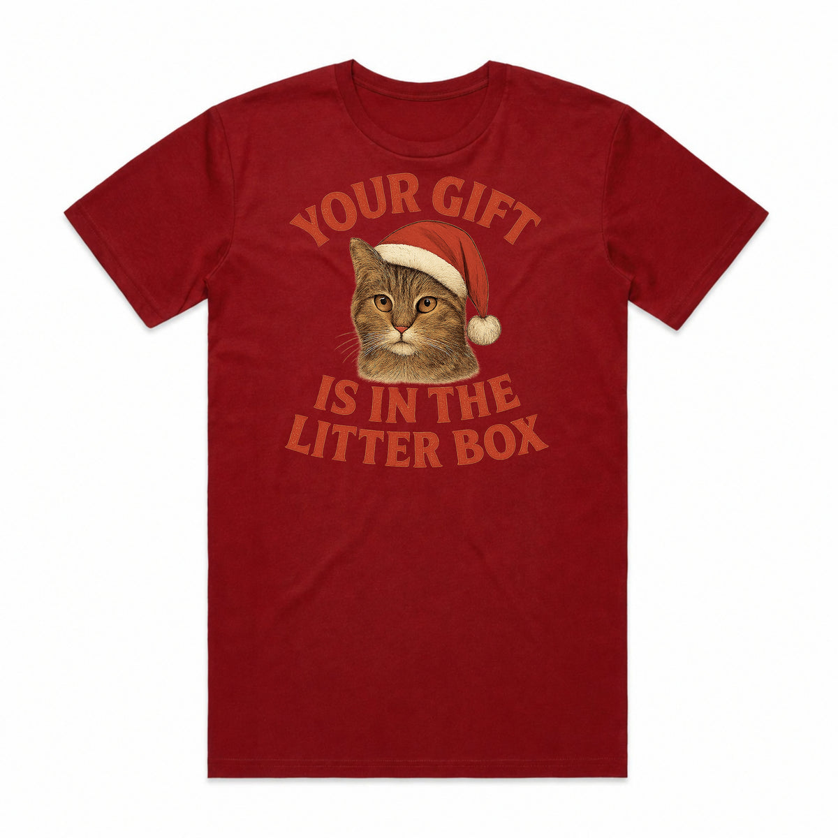 Your Gift is in the Litter Box Cat Christmas T-Shirt
