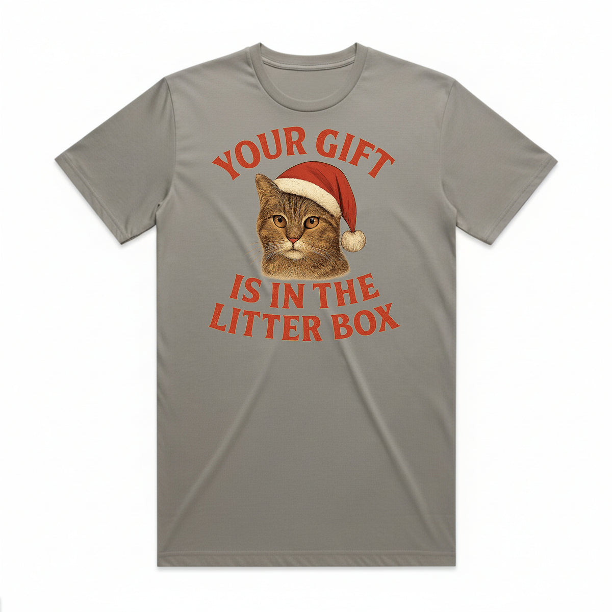 Your Gift is in the Litter Box Cat Christmas T-Shirt