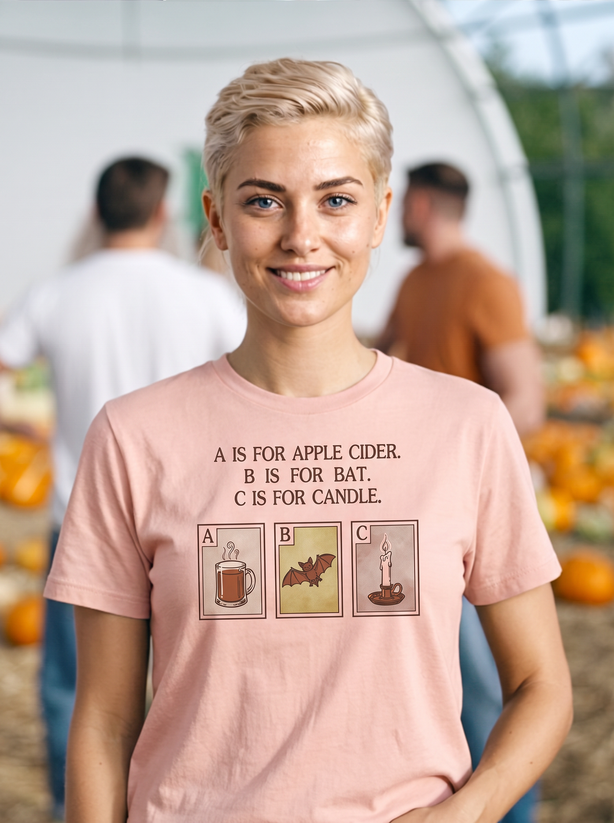 ABC Halloween T-Shirt - Boo-tiful Blush (lifestyle)