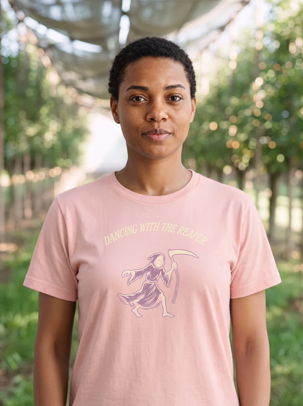 Dancing With The Reaper T-Shirt - Boo-tiful Blush (lifestyle)