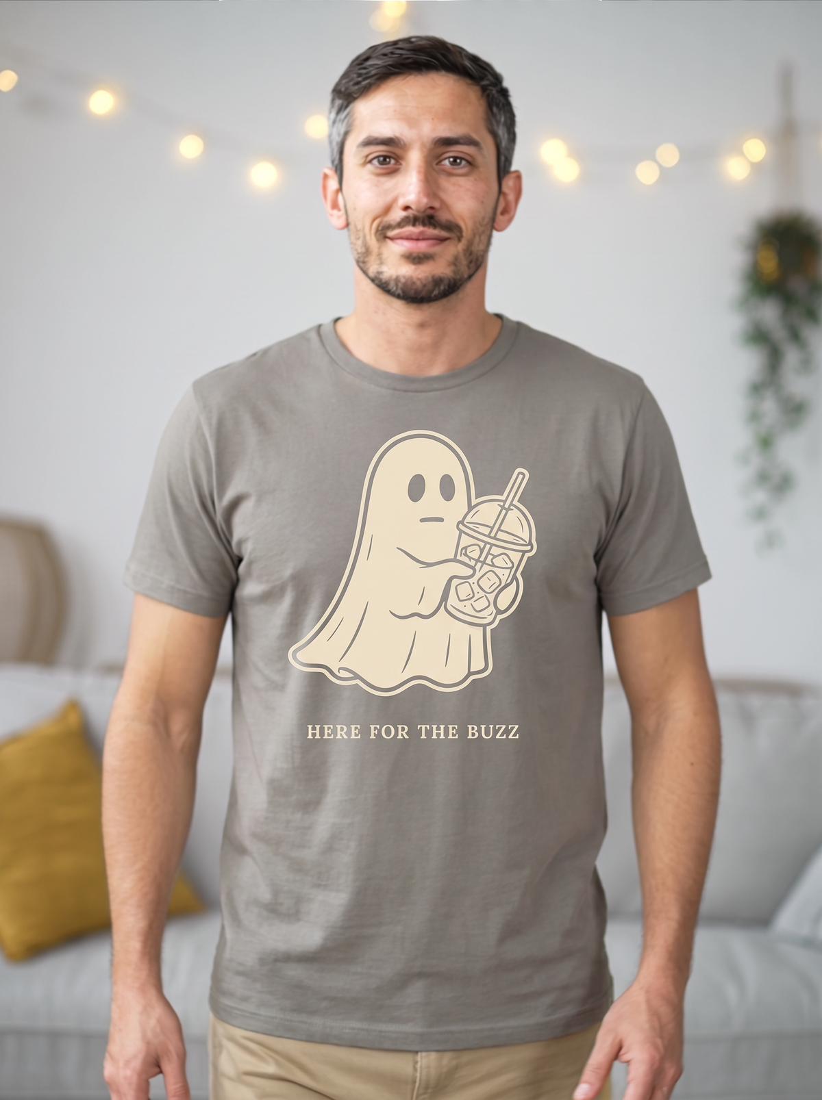 Here For The Buzz T-Shirt - Phantom Gray (lifestyle)