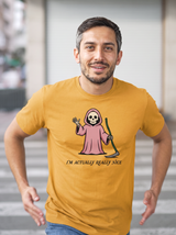 I'm Actually Really Nice T-Shirt - Candy Corn (lifestyle)