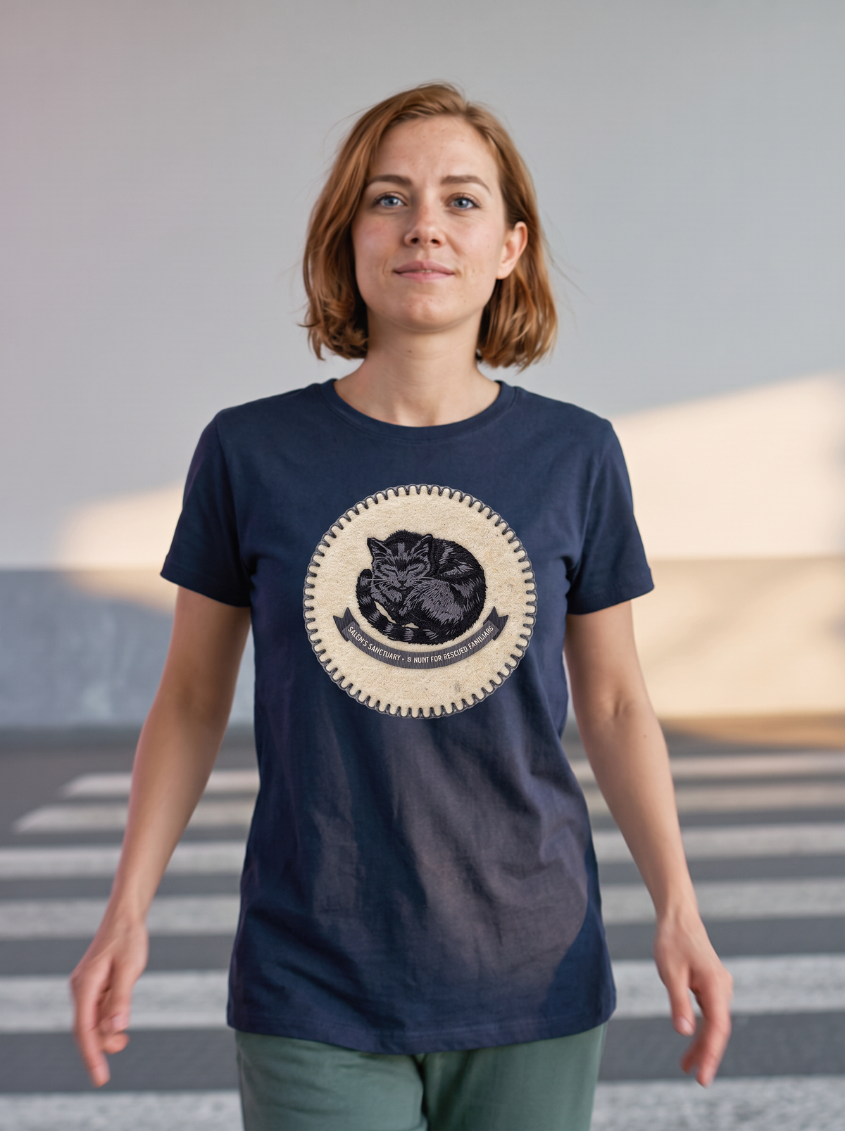 Salem's Sanctuary T-Shirt - Midnight Haunt (lifestyle)