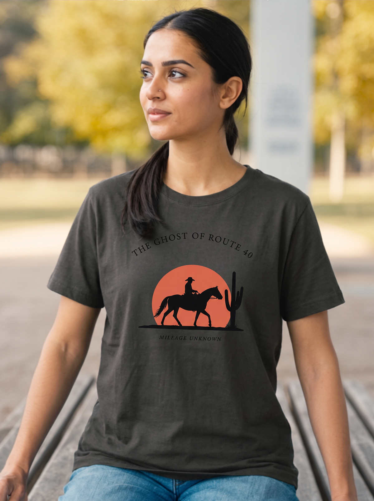The Ghost Of Route 40 T-Shirt - Cooled Coals (lifestyle)
