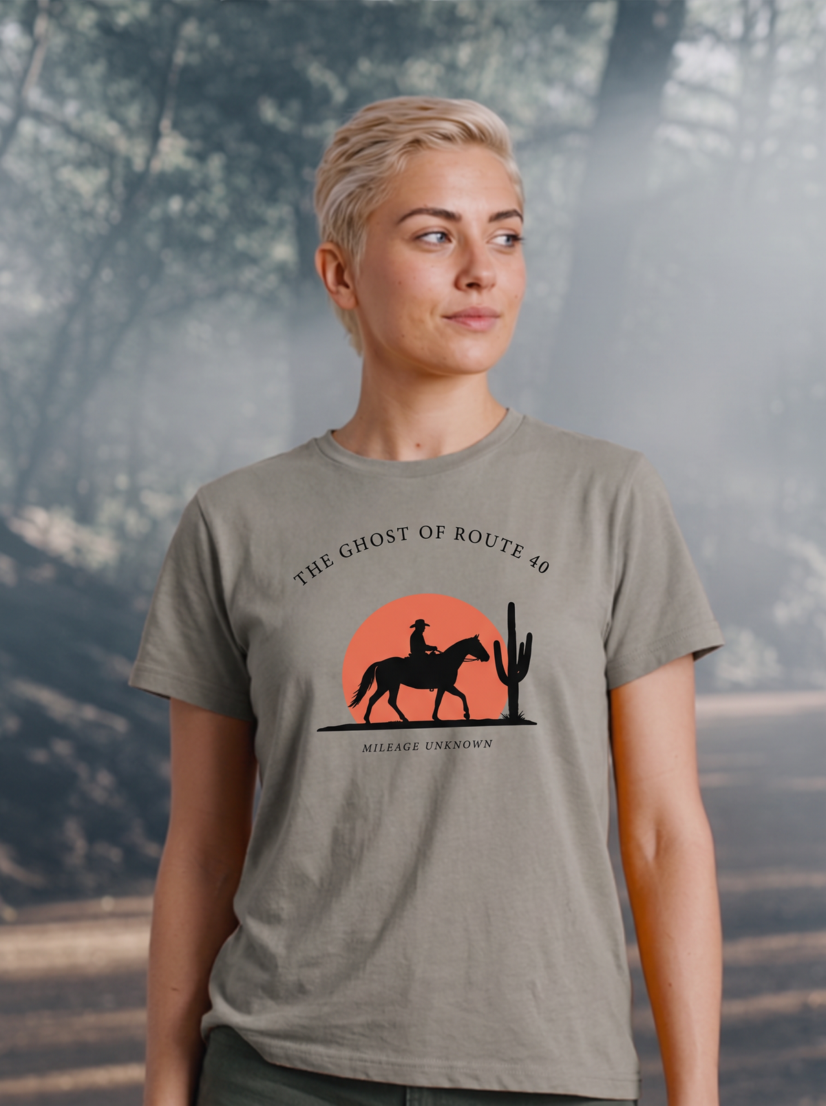 The Ghost Of Route 40 T-Shirt - Phantom Gray (lifestyle)