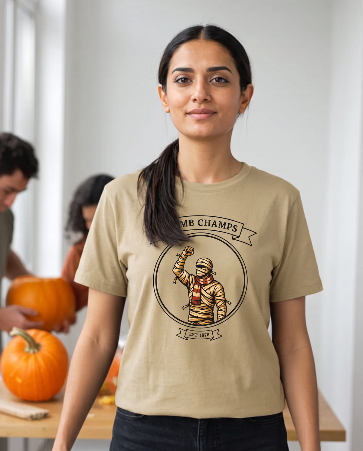 Tomb Champs T-Shirt - Mummy Wrap (lifestyle)