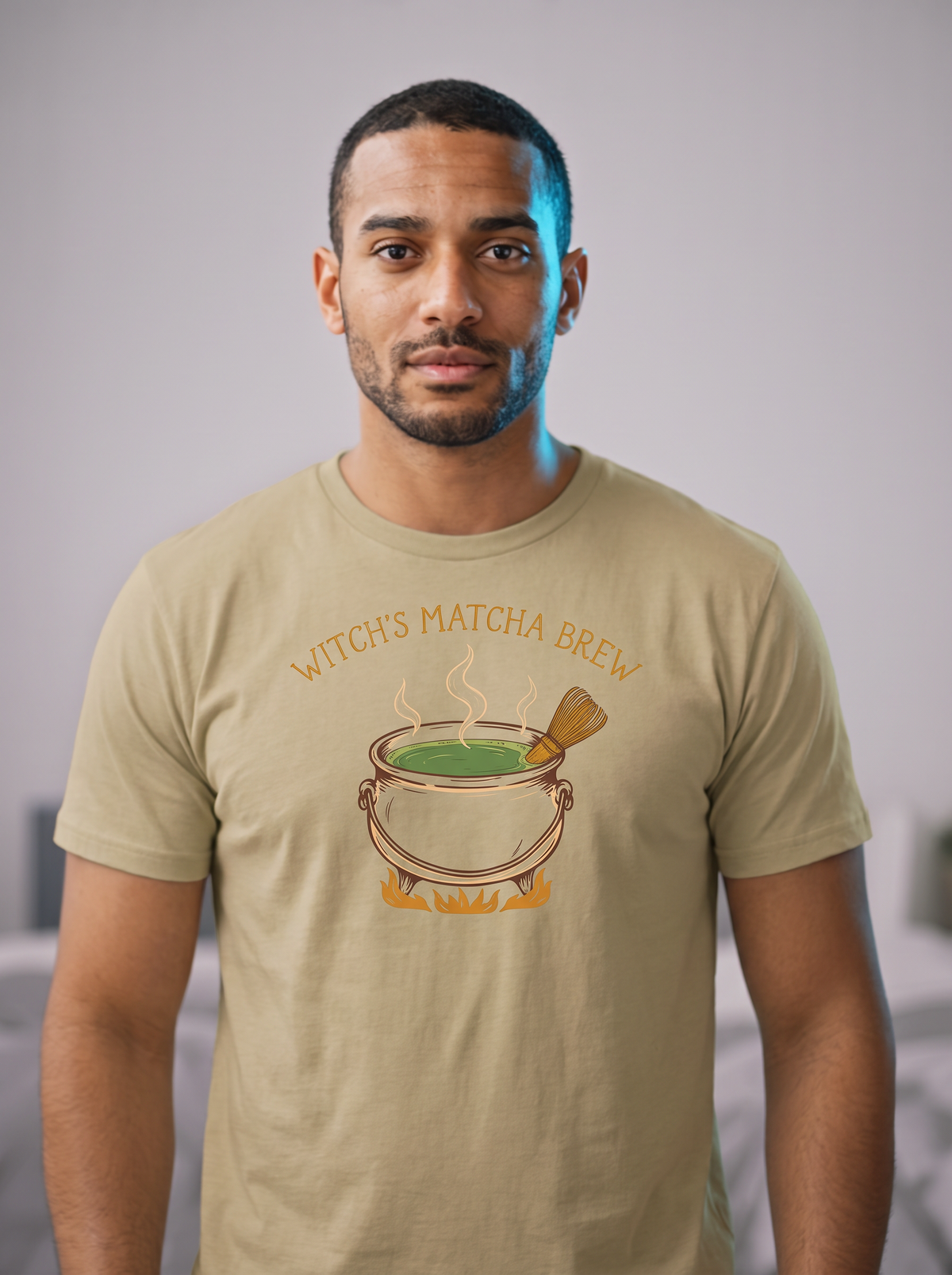 Witch's Matcha Brew T-Shirt - Mummy Wrap (lifestyle)